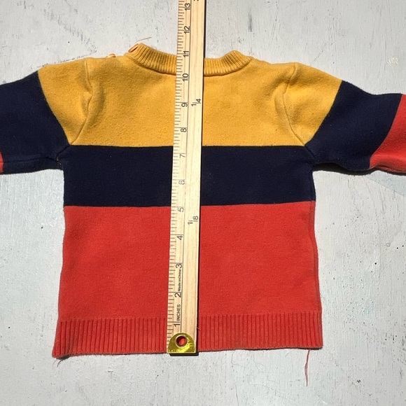 Baby Honey Sweater Multicolor Spell-Out NO SIZE Button Colorblock Fall Kid's - Picture 10 of 11